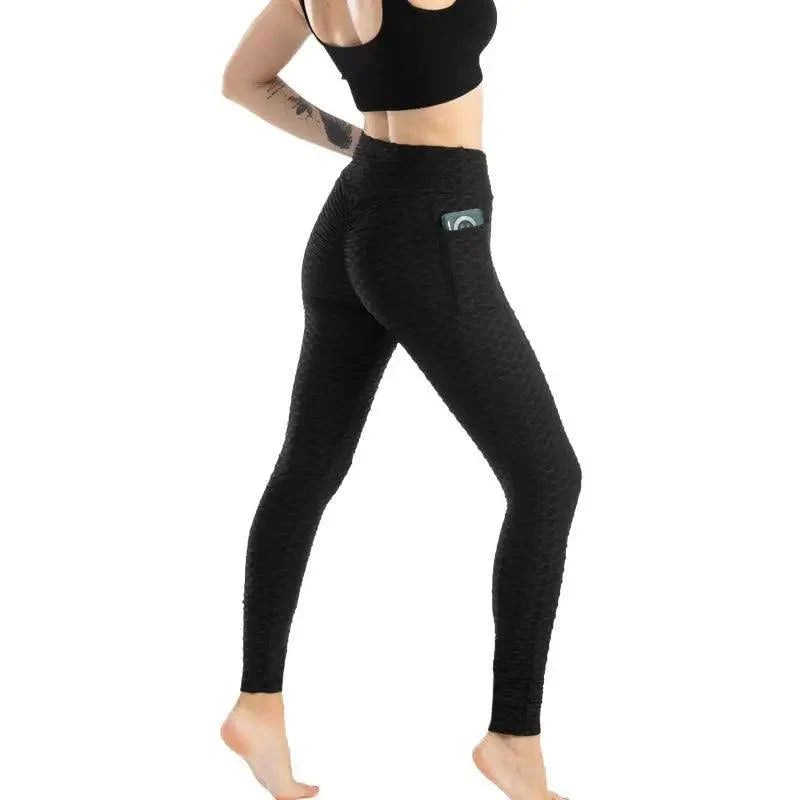 Nouveau pantalon de sport pour femme avec poches et effet push-up, legging taille haute pour la course et la gym, vêtements pour femme