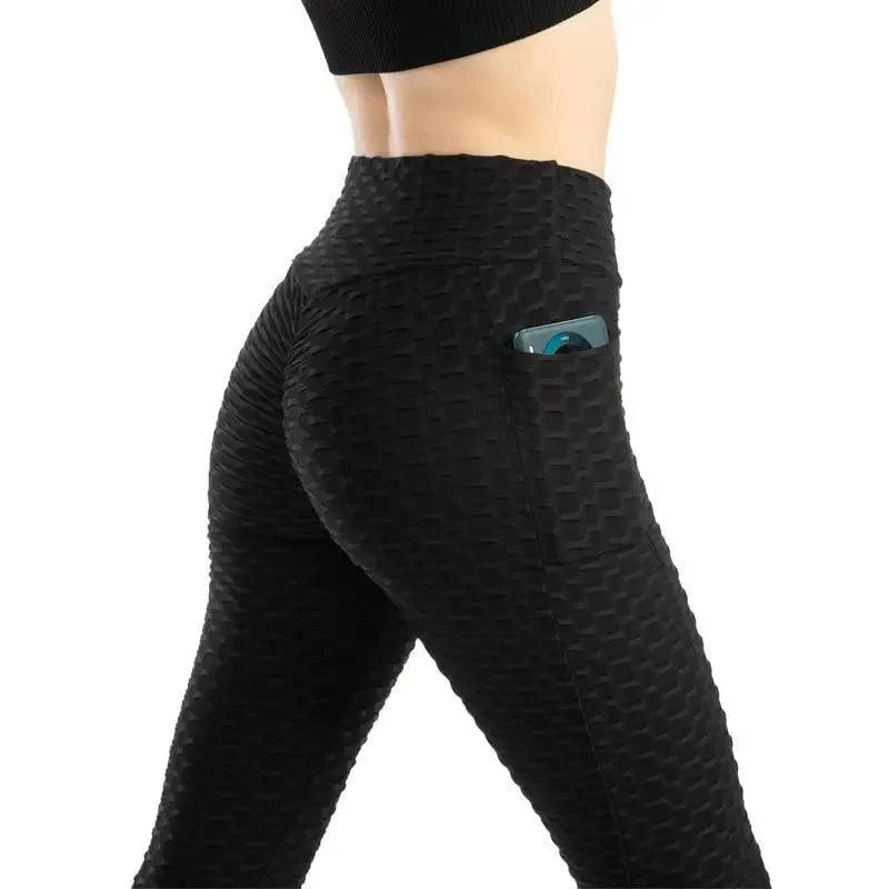 Nouveau pantalon de sport pour femme avec poches et effet push-up, legging taille haute pour la course et la gym, vêtements pour femme
