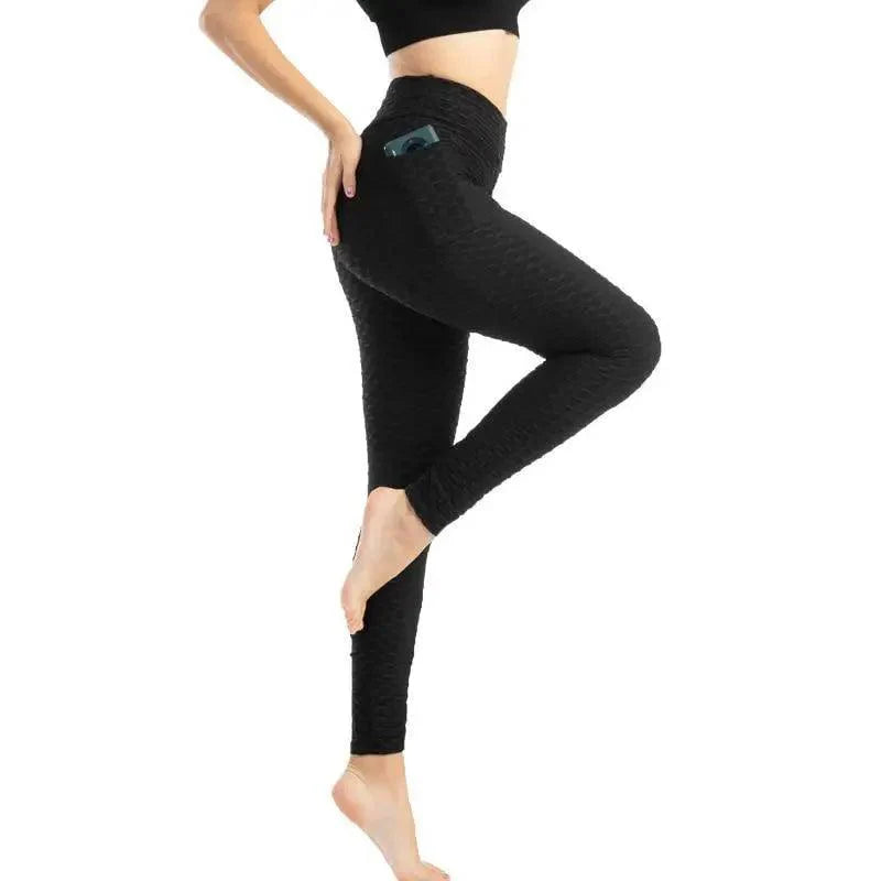 Nouveau pantalon de sport pour femme avec poches et effet push-up, legging taille haute pour la course et la gym, vêtements pour femme