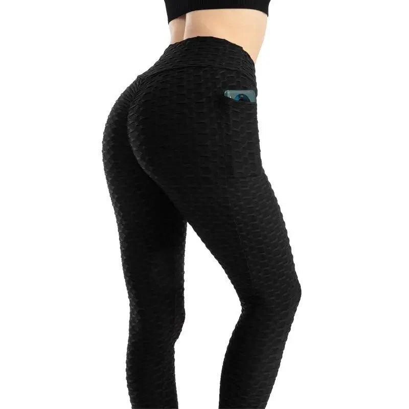 Nouveau pantalon de sport pour femme avec poches et effet push-up, legging taille haute pour la course et la gym, vêtements pour femme