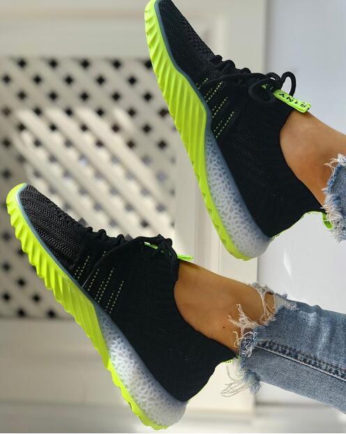 Nouvelles Plateformes Femme Baskets Modernes Chaussures de Marche Décontractées Chaussures à Enfiler en Maille Légères et Confortables Chaussures Vulcanisées Baskets de Luxe Tendance Femme