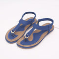 Nouvelles sandales plates pour femme, tongs décontractées d'été, chaussures simples pour femme, pantoufles à semelle souple, tongs élastiques et confortables à lanières en T, chaussures de plage