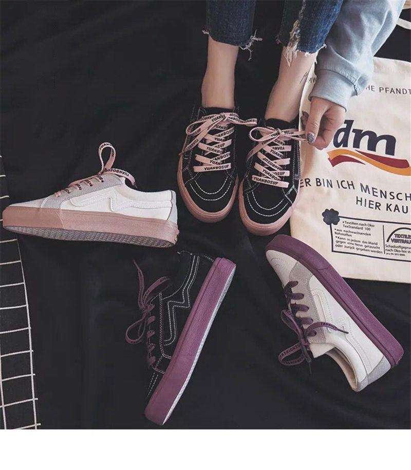 Nouvelles Baskets Femme Tendance Respirantes Chaussures Vulcanisées Plateforme à Lacets Décontractées Blanches Tenis Baskets Femme Play Tendance Baskets Basses en Toile Élastique Plates