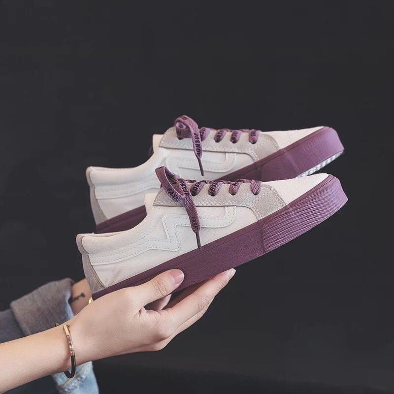 Nouvelles Baskets Femme Tendance Respirantes Chaussures Vulcanisées Plateforme à Lacets Décontractées Blanches Tenis Baskets Femme Play Tendance Baskets Basses en Toile Élastique Plates