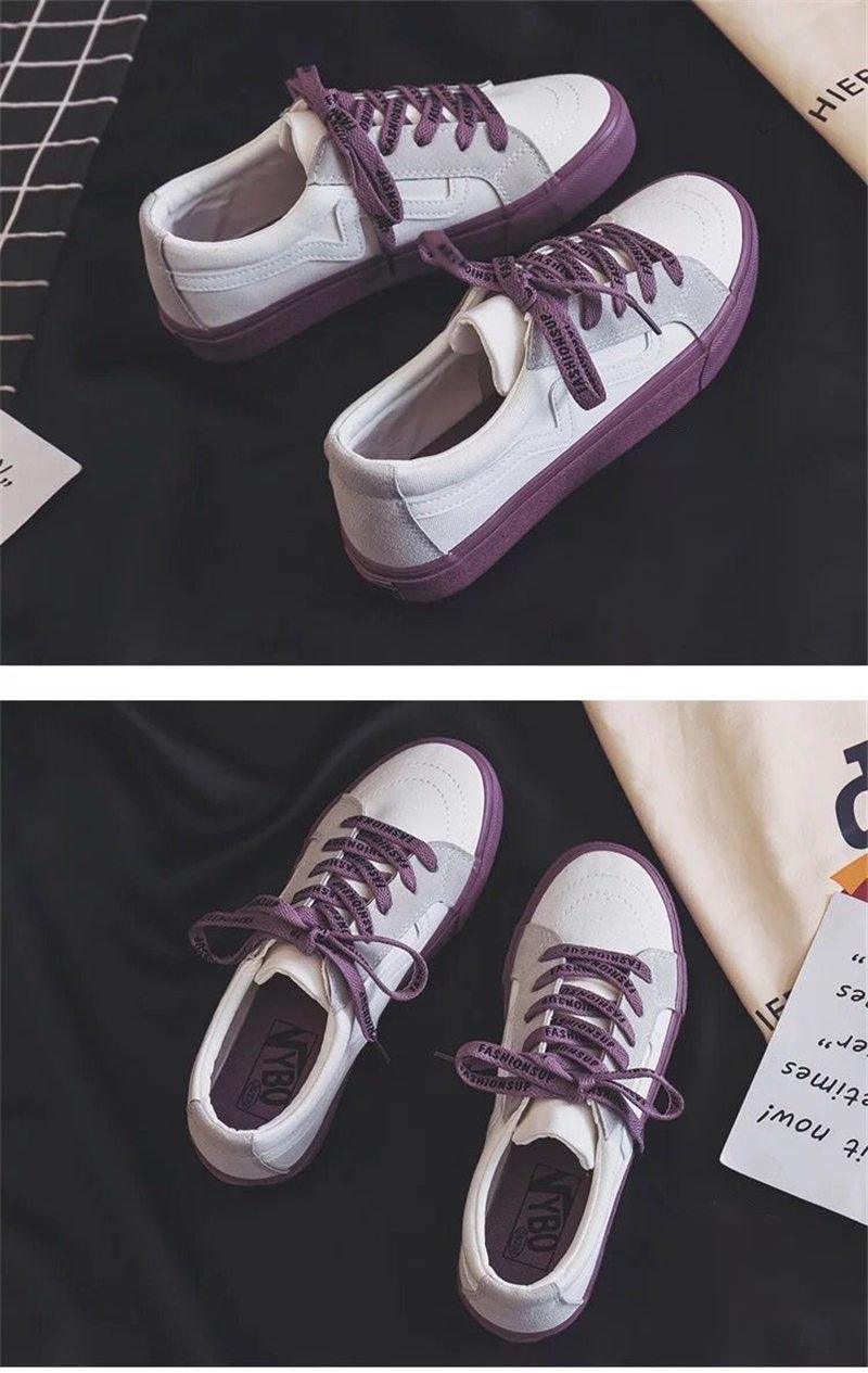 Nouvelles Baskets Femme Tendance Respirantes Chaussures Vulcanisées Plateforme à Lacets Décontractées Blanches Tenis Baskets Femme Play Tendance Baskets Basses en Toile Élastique Plates