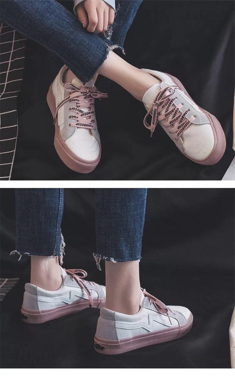Nouvelles Baskets Femme Tendance Respirantes Chaussures Vulcanisées Plateforme à Lacets Décontractées Blanches Tenis Baskets Femme Play Tendance Baskets Basses en Toile Élastique Plates
