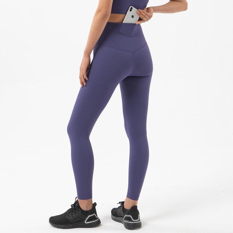 Nouveau pantalon de yoga pour femmes Leggings de fitness Fille Pantalon doux Taille haute serré Pantalon de sport pour femmes Leggings de yoga Pantalon d'entraînement avec poche Pantalon de sport extensible pour femmes et filles