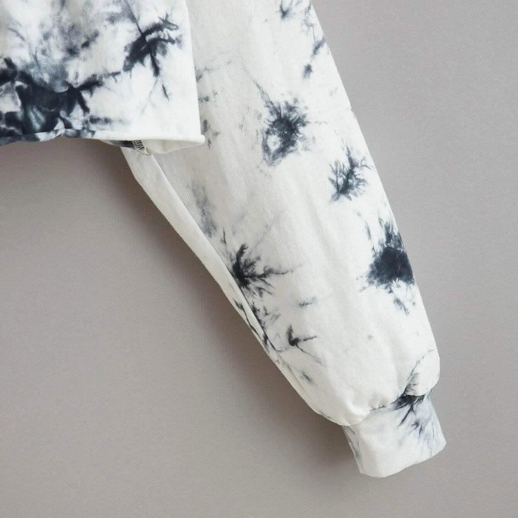 Sweat à capuche court tie-dye New York Graphic