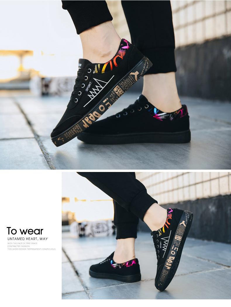 Nouvelles Chaussures Plates Homme Printemps Automne Mode Confortables Baskets en Toile Respirantes Homme Lacets Décontractées Chaussures à Enfiler Classiques Baskets Basses en Toile Décontractées et Confortables pour la Marche
