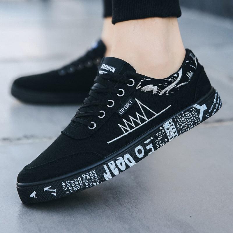 Nouvelles Chaussures Plates Homme Printemps Automne Mode Confortables Baskets en Toile Respirantes Homme Lacets Décontractées Chaussures à Enfiler Classiques Baskets Basses en Toile Décontractées et Confortables pour la Marche