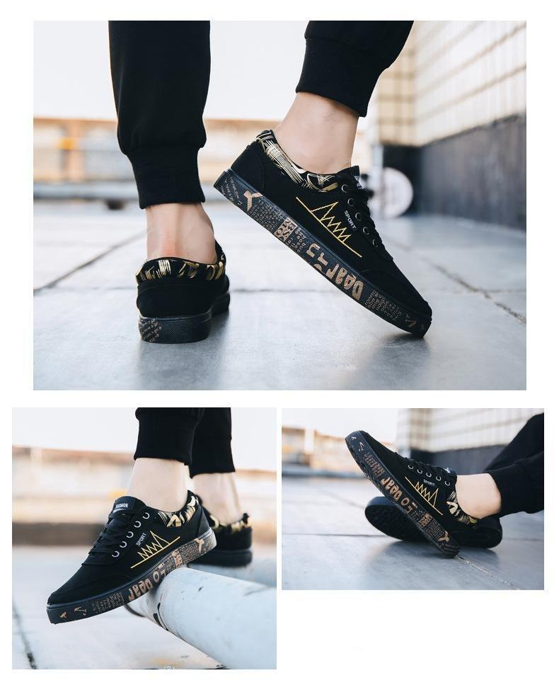 Nouvelles Chaussures Plates Homme Printemps Automne Mode Confortables Baskets en Toile Respirantes Homme Lacets Décontractées Chaussures à Enfiler Classiques Baskets Basses en Toile Décontractées et Confortables pour la Marche