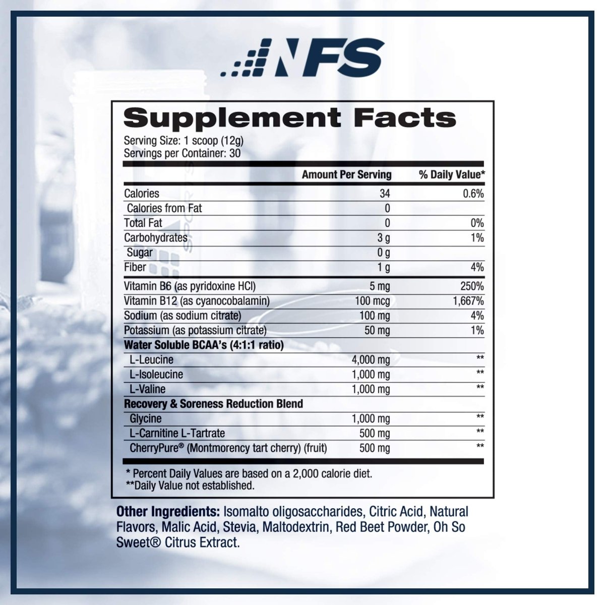 NF Sports - Boisson de récupération post-entraînement aux acides aminés naturels Fruit Punch - 360 g.