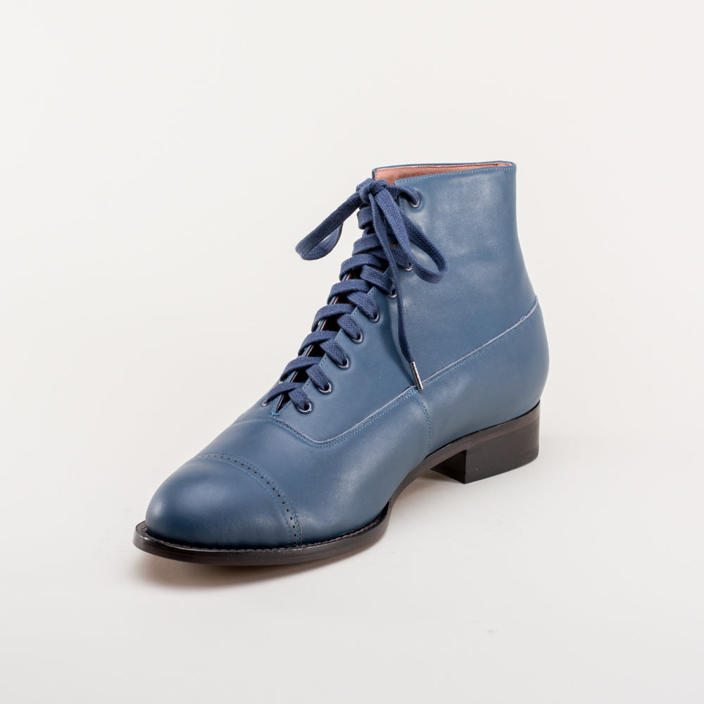 Noble Men's Vintage Lace-Up Boots (Blue)