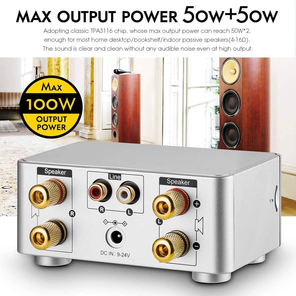 Nobsound Mini Amplificateur de Puissance Bluetooth 5.0 100W
