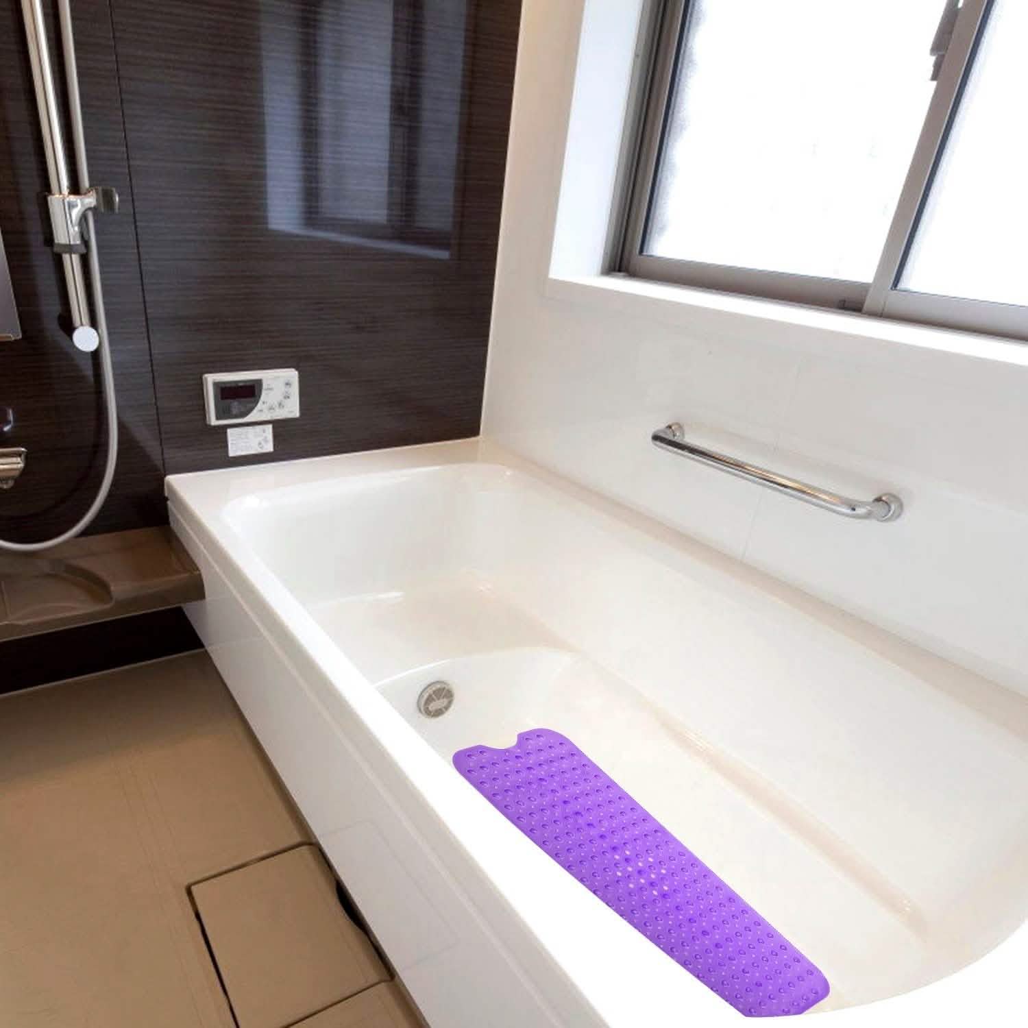 Tapis de douche antidérapant de massage antibactérien avec ventouses