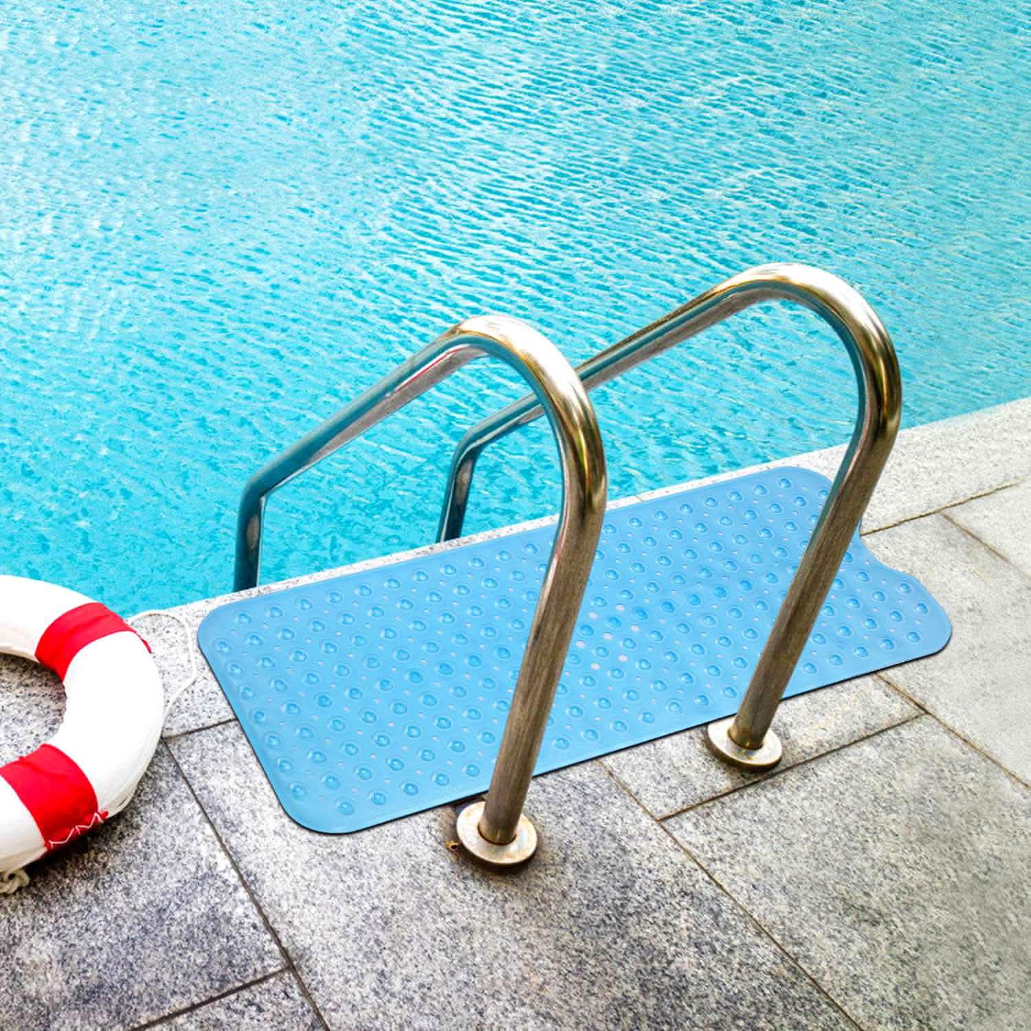 Tapis de douche antidérapant de massage antibactérien avec ventouses