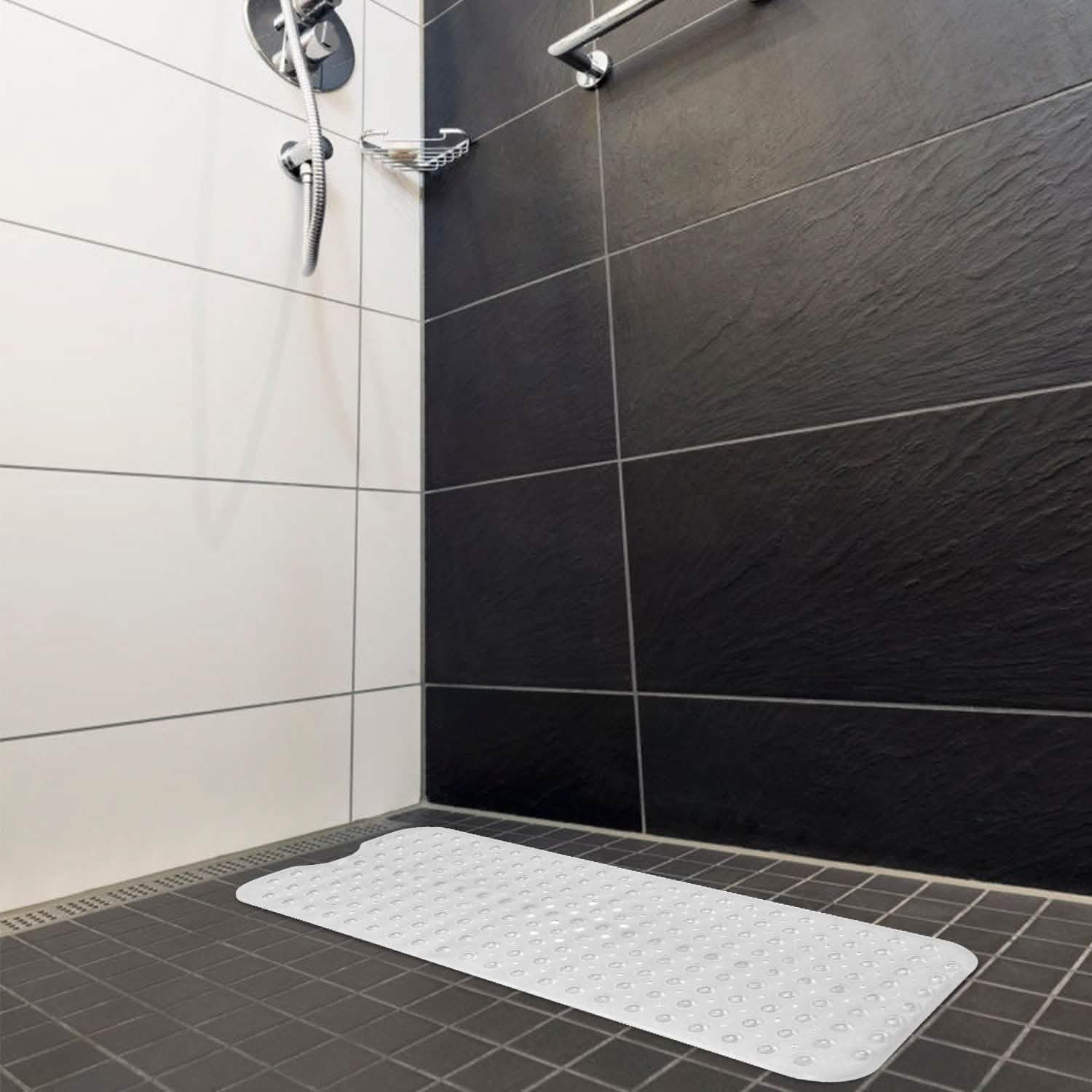 Tapis de douche antidérapant de massage antibactérien avec ventouses