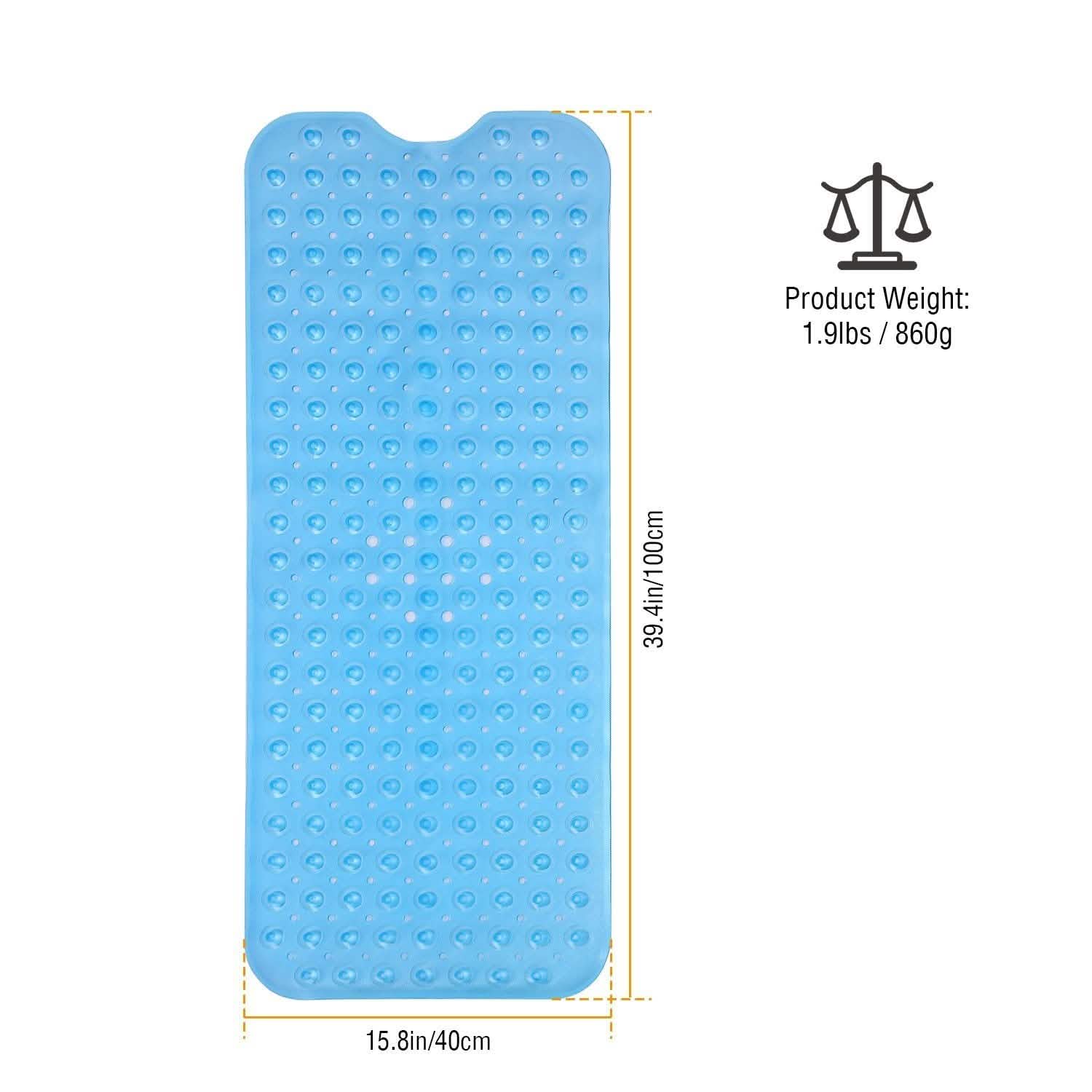 Tapis de douche antidérapant de massage antibactérien avec ventouses