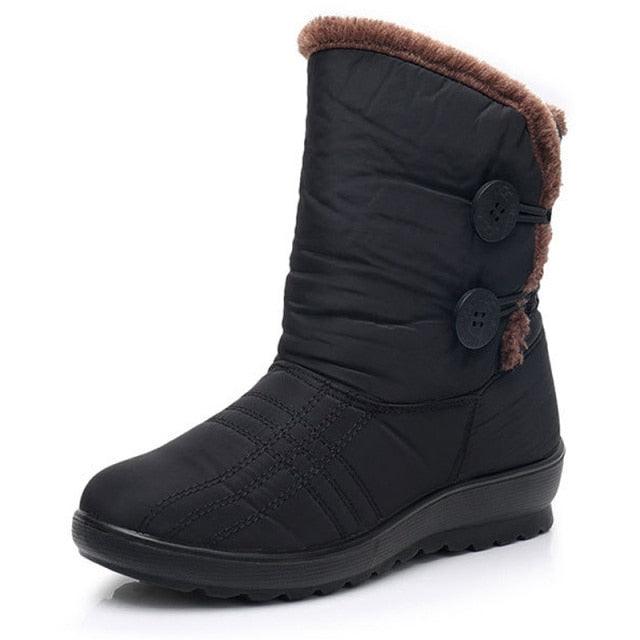 Bottes de Neige Antidérapantes Nouvelles Bottes d'Hiver Chaudes pour Femmes Chaussures Imperméables d'Hiver pour Femmes Plus Bottes en Coton Velours Doublure Chaude Confortables Antidérapantes Bottines de Randonnée en Plein Air Chaussures à Plateforme