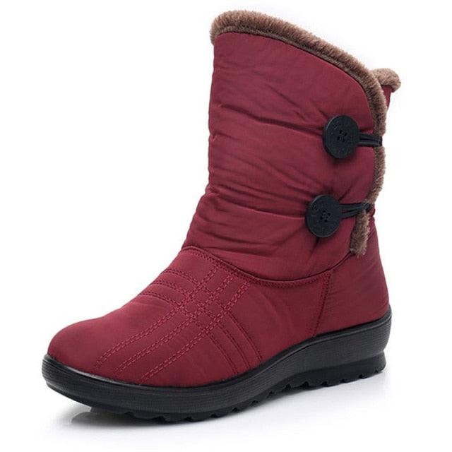 Bottes de Neige Antidérapantes Nouvelles Bottes d'Hiver Chaudes pour Femmes Chaussures Imperméables d'Hiver pour Femmes Plus Bottes en Coton Velours Doublure Chaude Confortables Antidérapantes Bottines de Randonnée en Plein Air Chaussures à Plateforme