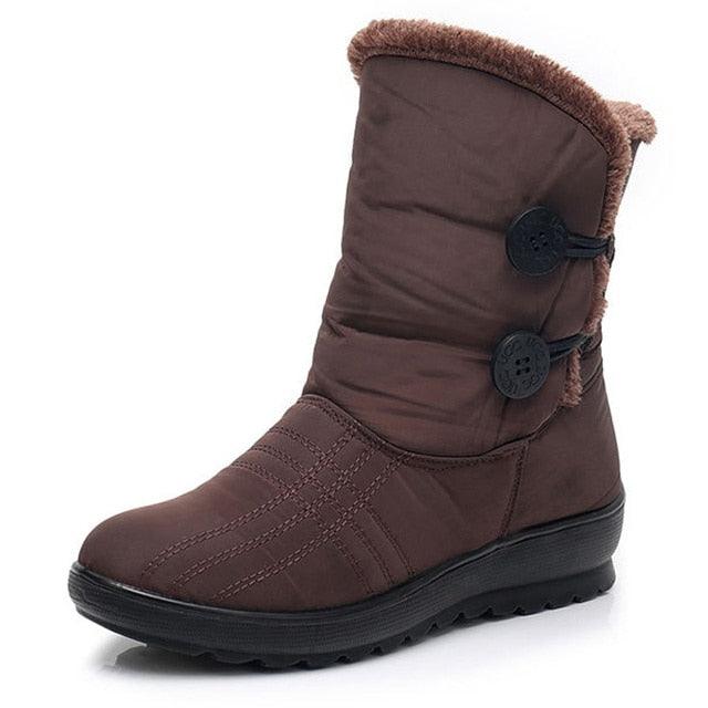 Bottes de Neige Antidérapantes Nouvelles Bottes d'Hiver Chaudes pour Femmes Chaussures Imperméables d'Hiver pour Femmes Plus Bottes en Coton Velours Doublure Chaude Confortables Antidérapantes Bottines de Randonnée en Plein Air Chaussures à Plateforme