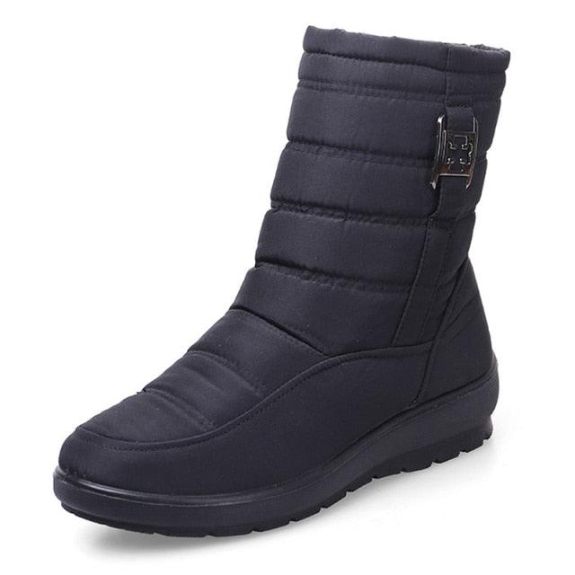 Bottes de Neige Antidérapantes Nouvelles Bottes d'Hiver Chaudes pour Femmes Chaussures Imperméables d'Hiver pour Femmes Plus Bottes en Coton Velours Doublure Chaude Confortables Antidérapantes Bottines de Randonnée en Plein Air Chaussures à Plateforme