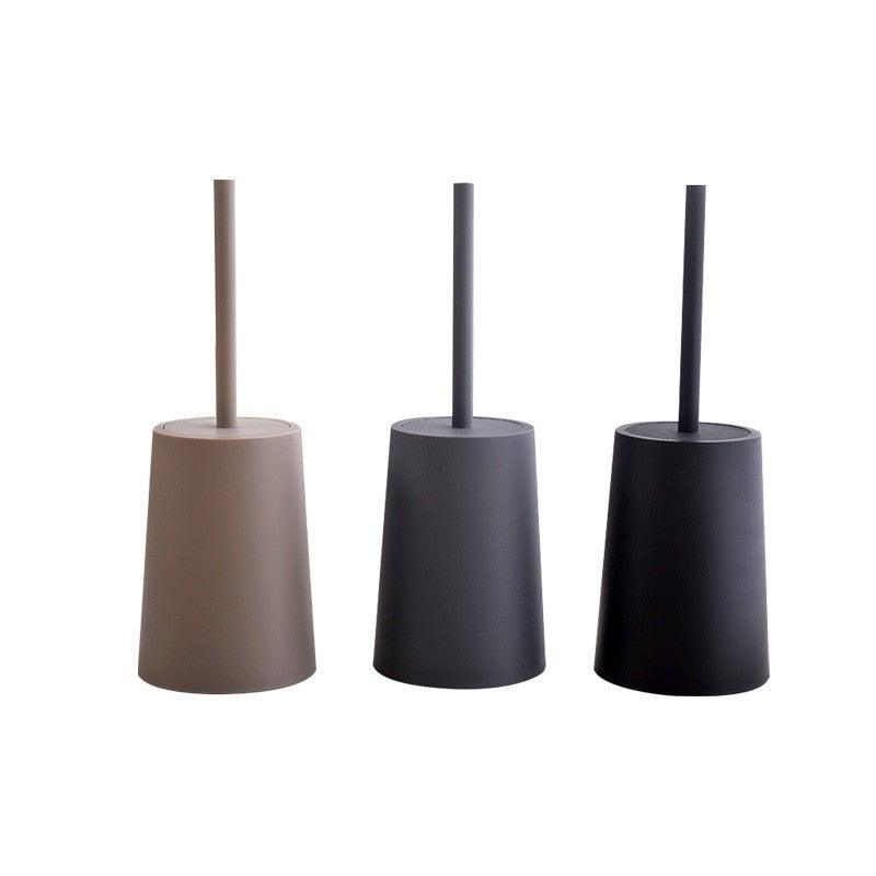 Ensemble d'accessoires de salle de bain avec brosse WC en céramique nordique, avec manche long antidérapant et brosse WC à poils flexibles, brosse de toilette à long manche en acier inoxydable pour salle de bain-Ergonomique Élégant Durable
