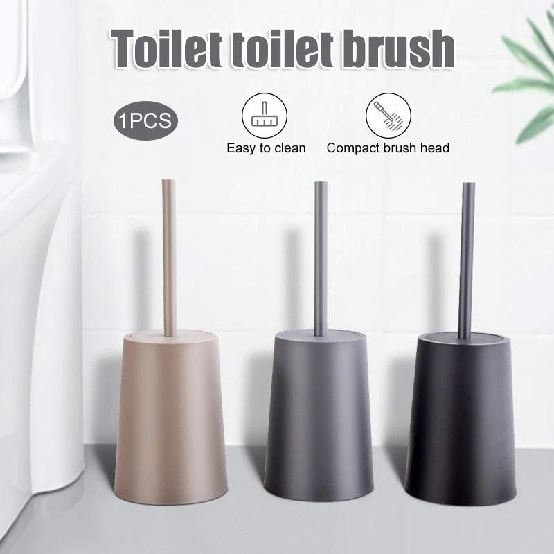 Ensemble d'accessoires de salle de bain avec brosse WC en céramique nordique, avec manche long antidérapant et brosse WC à poils flexibles, brosse de toilette à long manche en acier inoxydable pour salle de bain-Ergonomique Élégant Durable