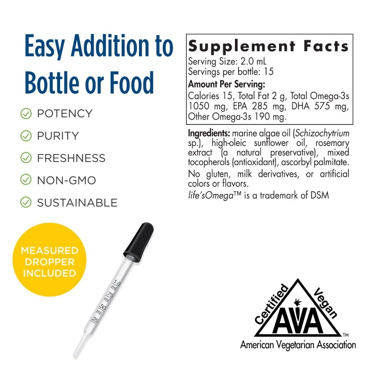 Nordic Naturals - DHA végétal pour bébés liquide - 30 ml