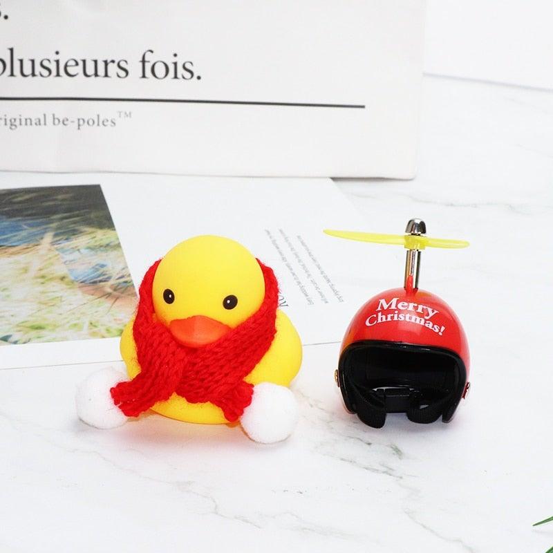 Casque Hélice Normal Canard Debout Brise-Vent Petit Canard Jaune Moto Vélo Éclairage Accessoires Vélo Caoutchouc Canard Jaune Jouet Ornements Vélo Canard Jaune Avec Casque Approprié Décorations Cool