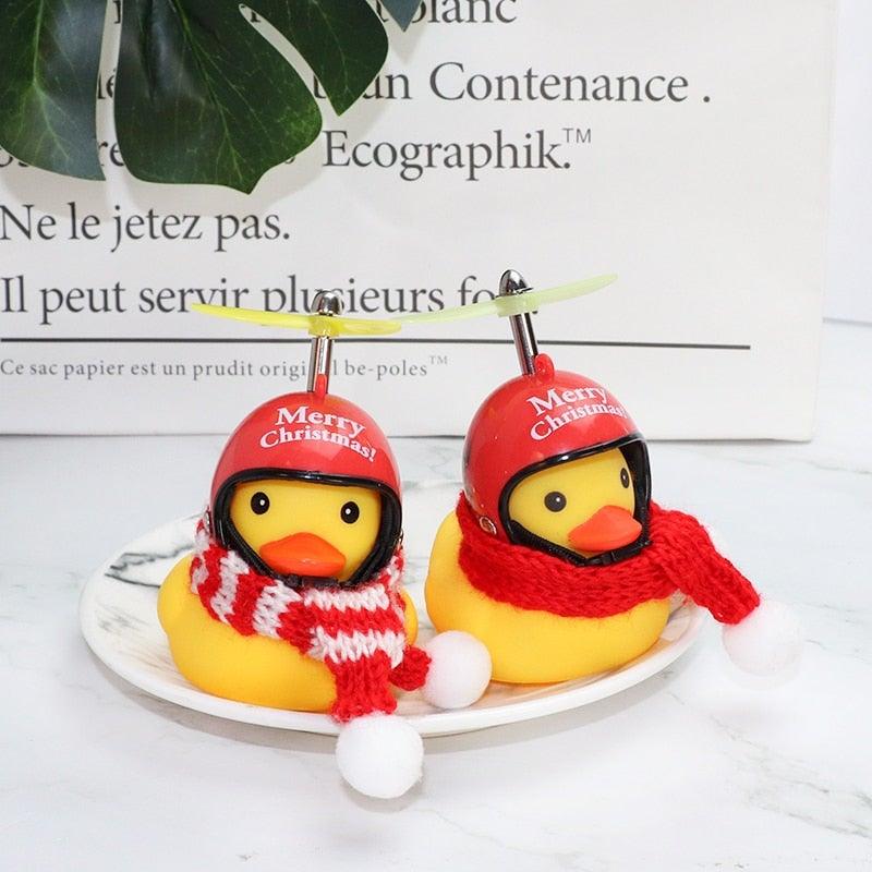 Casque Hélice Normal Canard Debout Brise-Vent Petit Canard Jaune Moto Vélo Éclairage Accessoires Vélo Caoutchouc Canard Jaune Jouet Ornements Vélo Canard Jaune Avec Casque Approprié Décorations Cool