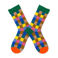 Chaussettes courtes fantaisie joyeuses et amusantes pour femmes, chaussettes en coton peigné pur, art abstrait, peinture à l'huile, chaussettes style français pour hommes et femmes