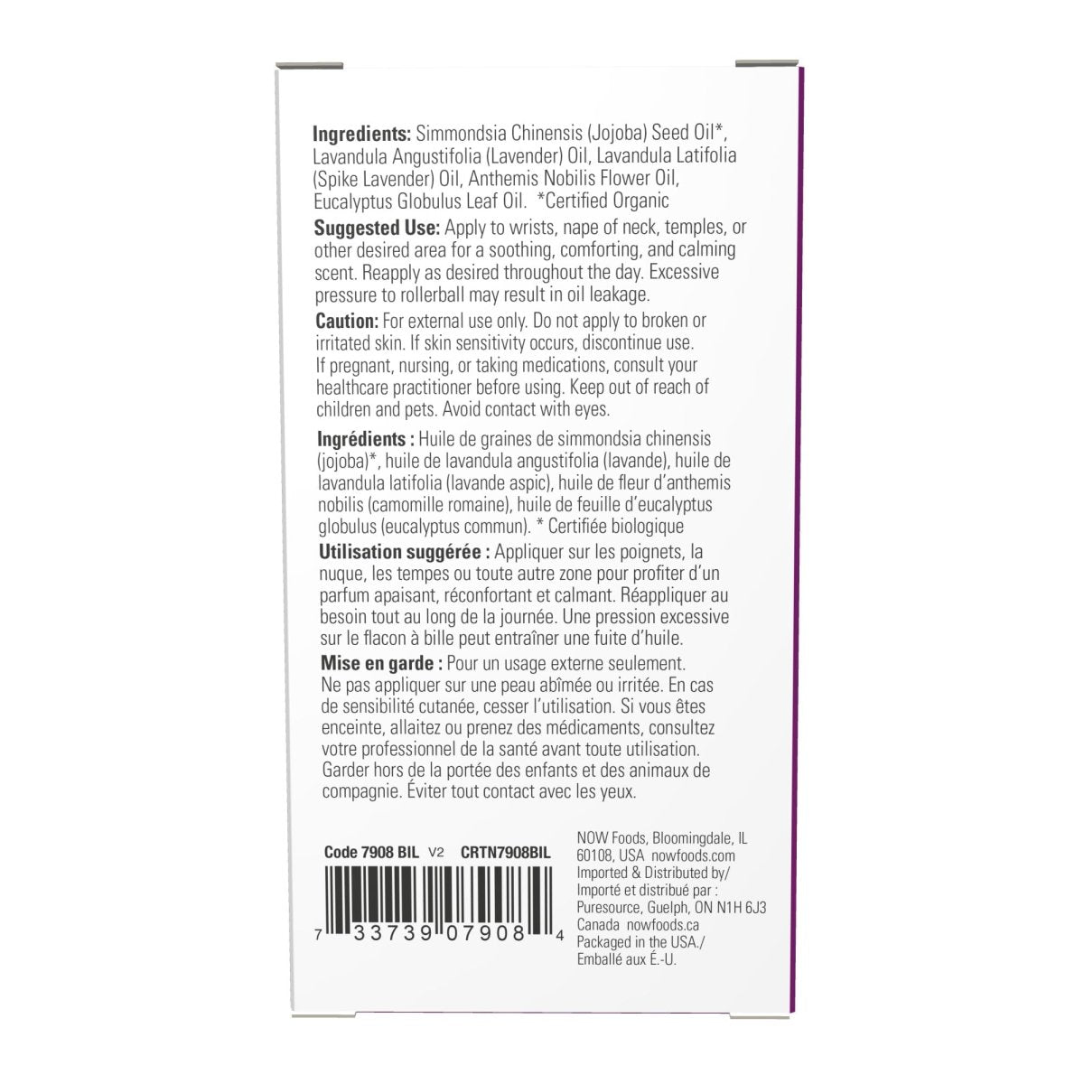 Now Essential Oils Mélange d'Huiles Essentielles Zen Ten Roll-On 10ml - 7909