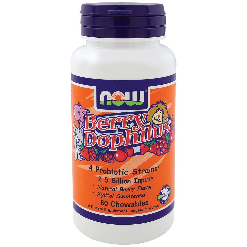 Now Foods BerryDophilus Enfants 2 Milliards 10 Souches 60 Comprimés à Croquer - 2936