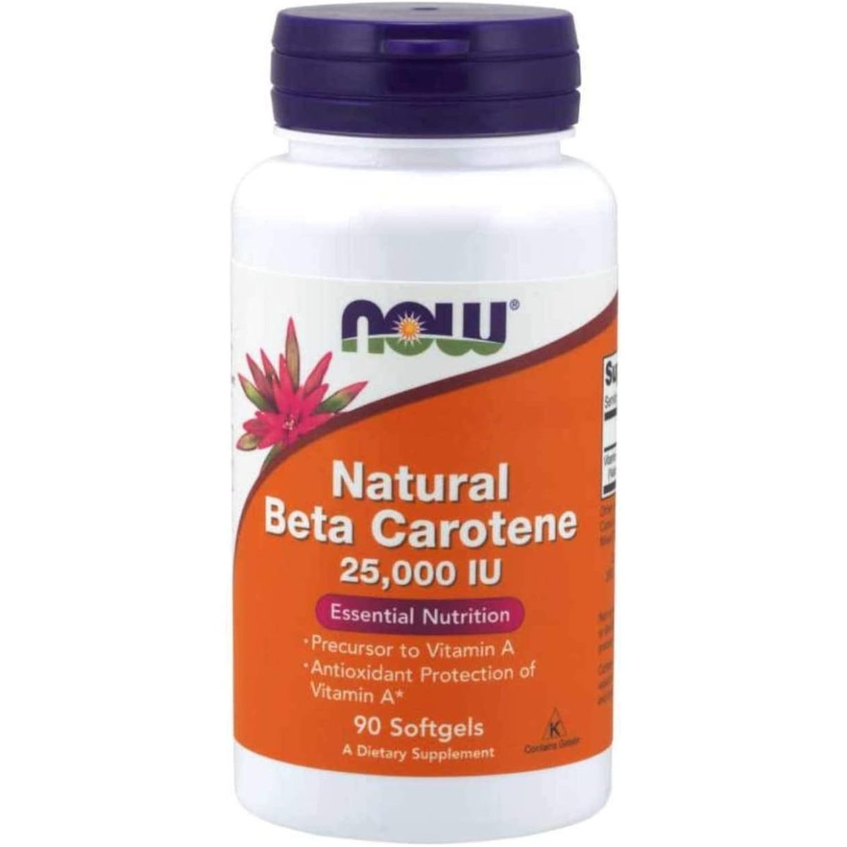 Now Foods Bêta-carotène naturel 25 000 UI 90 gélules - 0320