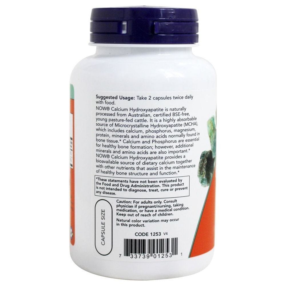 Now Foods Calcium Hydroxyapatite 120 Gélules - 1253