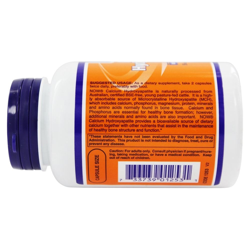Now Foods Calcium Hydroxyapatite 120 Gélules - 1253
