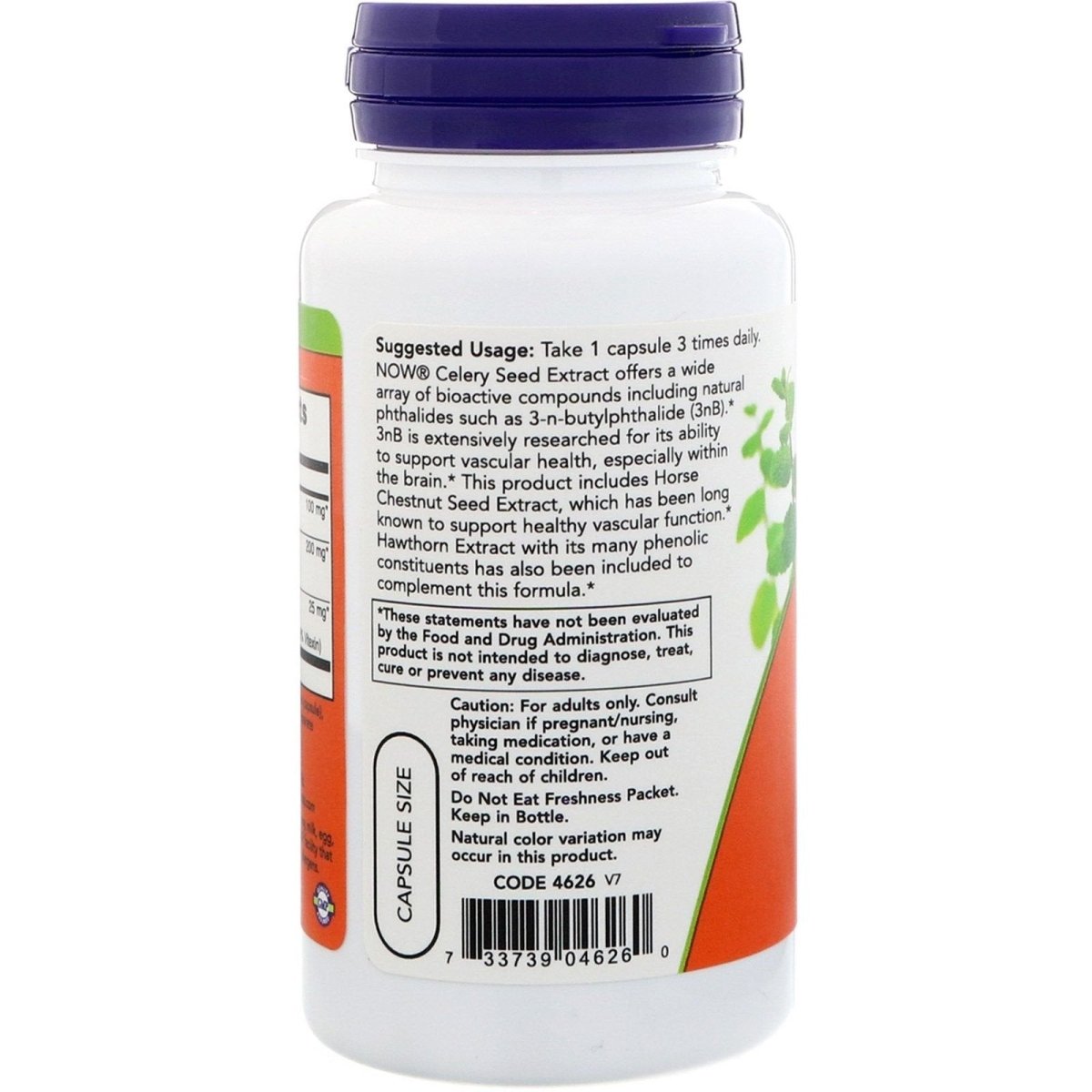 Now Foods Celery Seed Extract 60 Vcaps - 4626