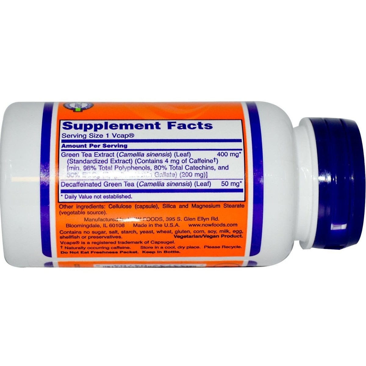 Extrait de thé vert EGCg 400 mg 90 Veg Capsules Now Foods - 4704
