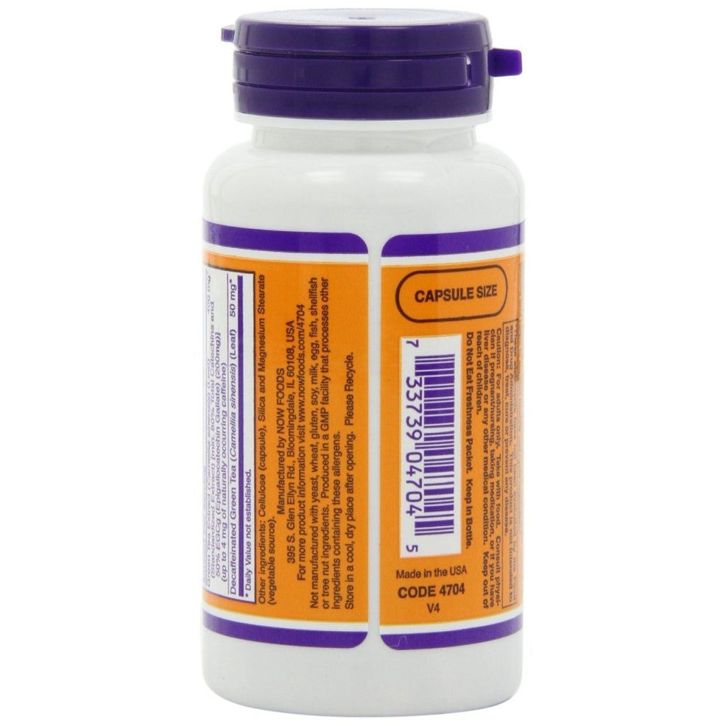 Extrait de thé vert EGCg 400 mg 90 Veg Capsules Now Foods - 4704
