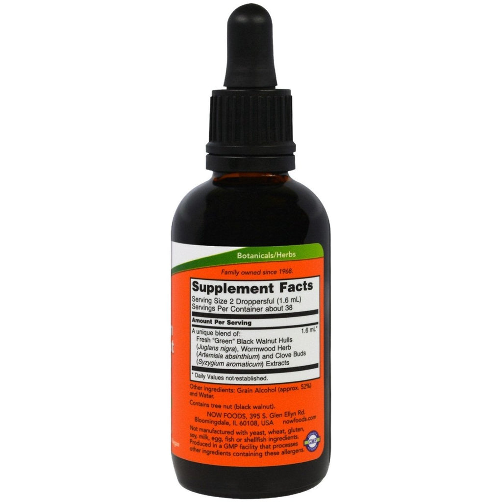Now Foods Complexe Liquide Noix Vertes Noires et Absinthe 2oz - 4982