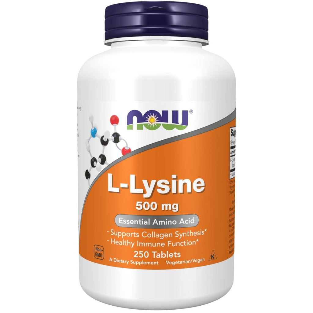 Now Foods L-Lysine 500mg 250 Comprimés - 0102