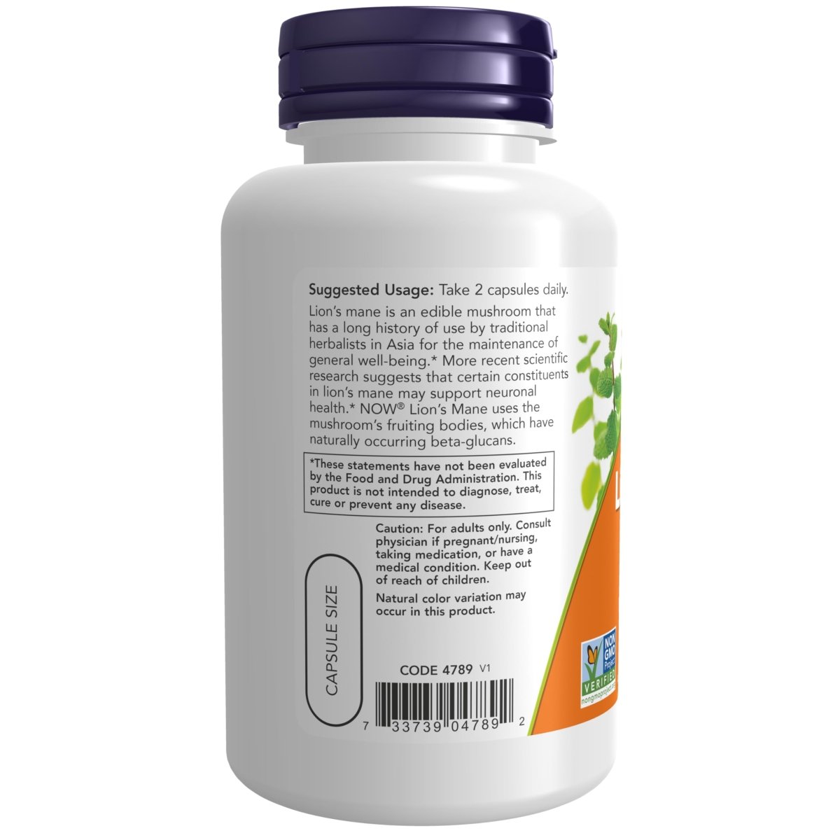 Now Foods Crinière de lion 500 mg 60 gélules végétales