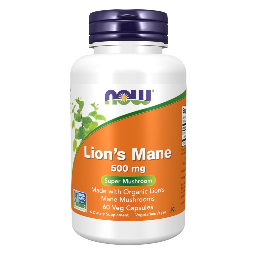 Now Foods Crinière de lion 500 mg 60 gélules végétales