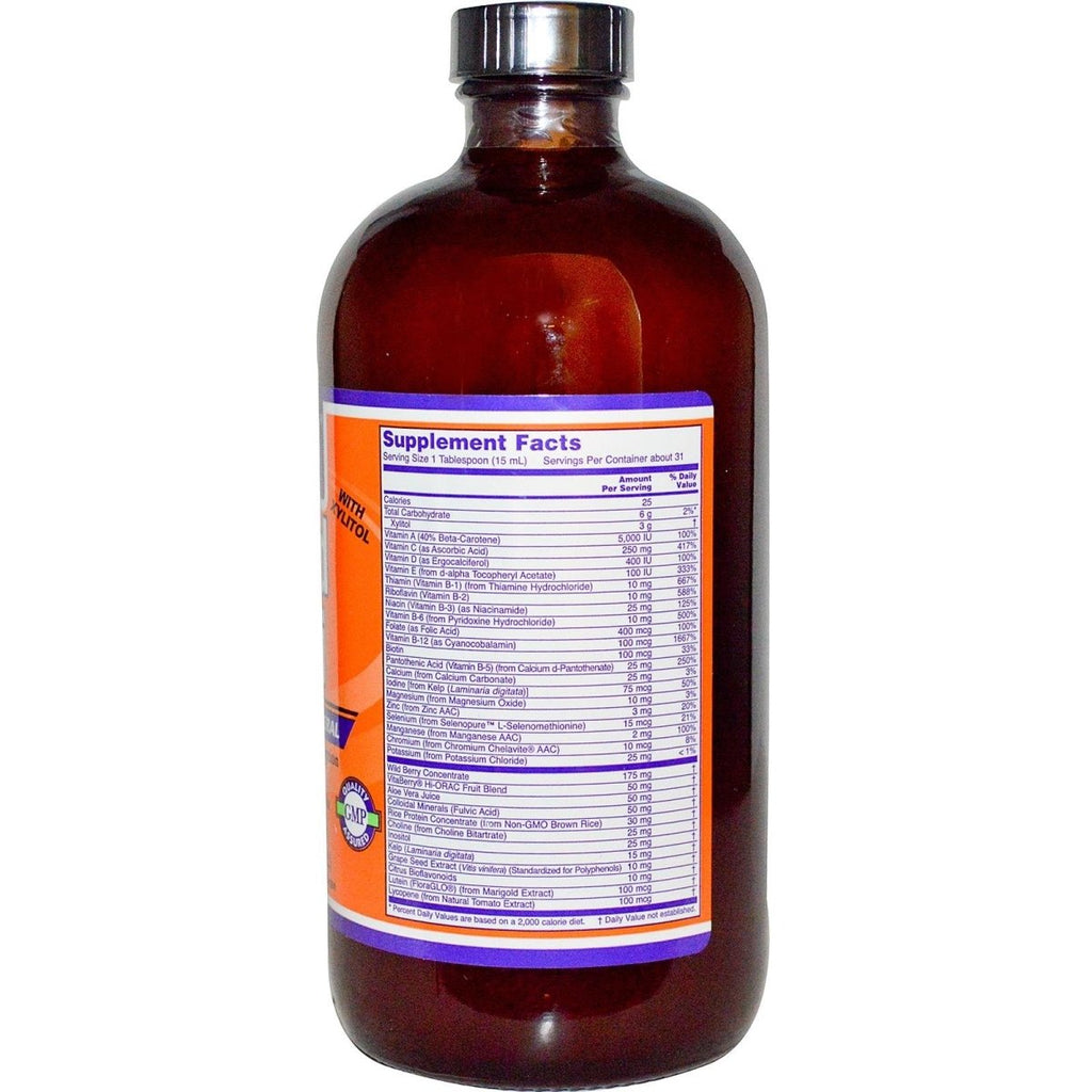 Now Foods Liquid Multi Wild Berry Flavor 16oz - 3773