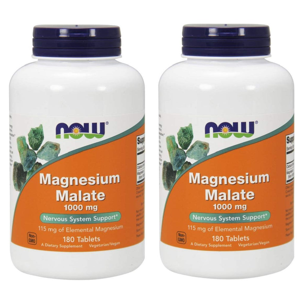 Now Foods Malate de Magnésium 1000 mg 180 Comprimés - 1300