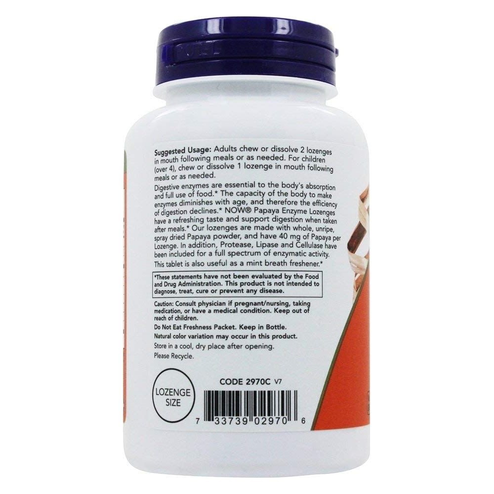 Maintenant Foods Enzyme de Papaye 180 Pastilles - 2970