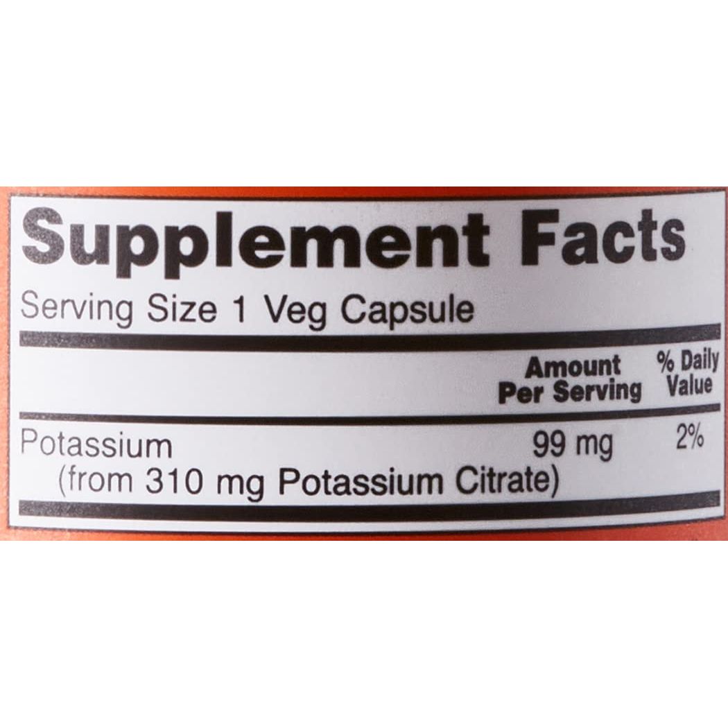 Now Foods Citrate de potassium 99 mg 180 Vcaps - 1448