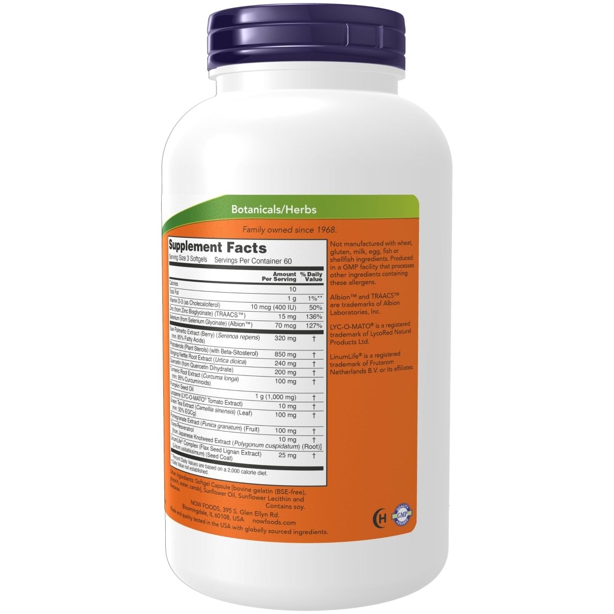 Now Foods Prostate Health Clinical Strength 180 Gélules - 3349