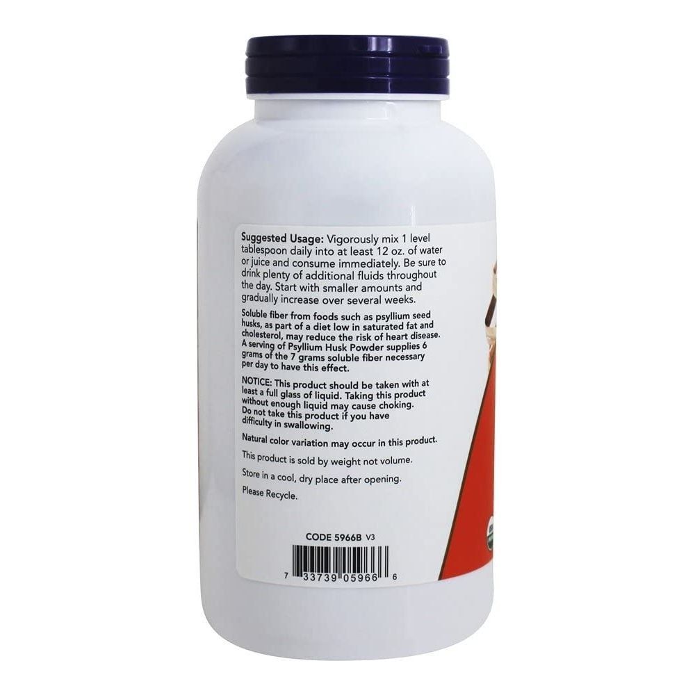 Now Foods Poudre de cosses de psyllium biologique 340 g - 5966